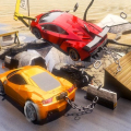Chained Car Stunts Race Mega Ramp GT Racing
