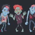 Zombies And Skeletons Coloring